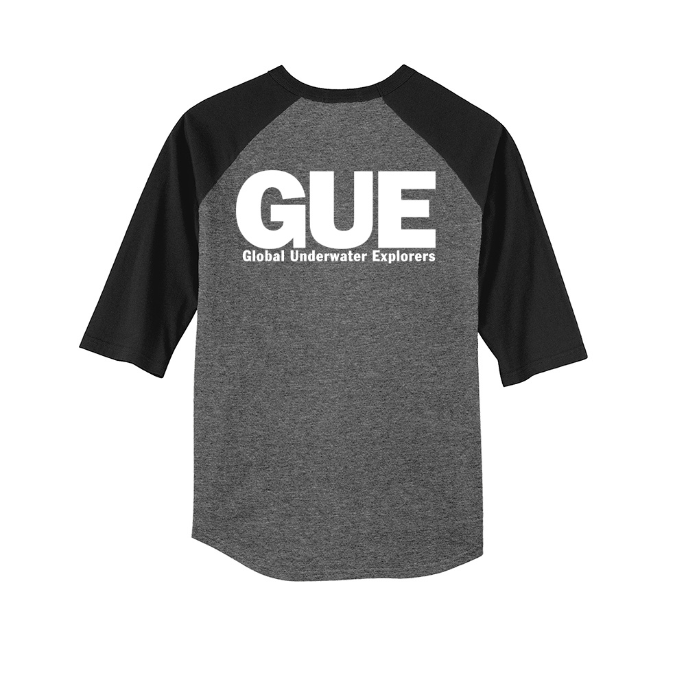 GUE GREY/BLACK REGLAN SHIRT 