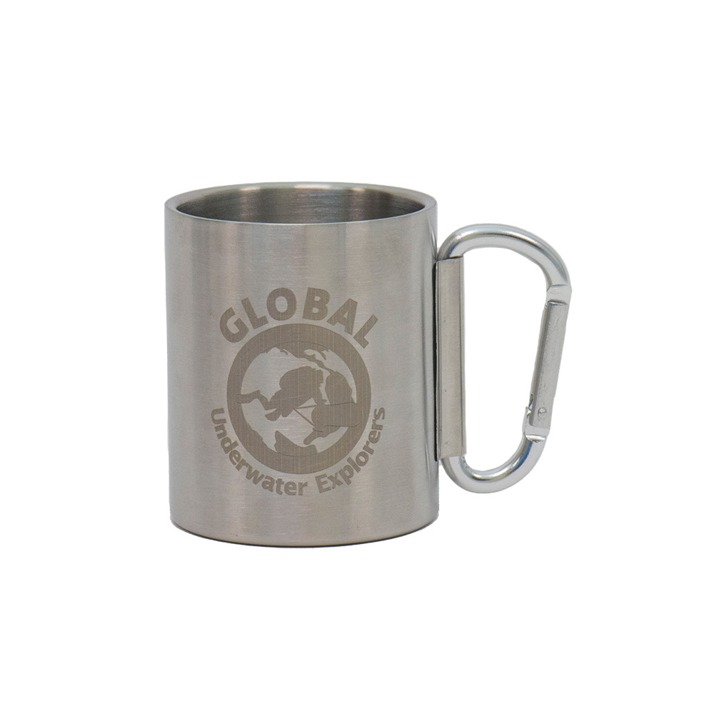 GUE METAL MUG WITH CARABINER 