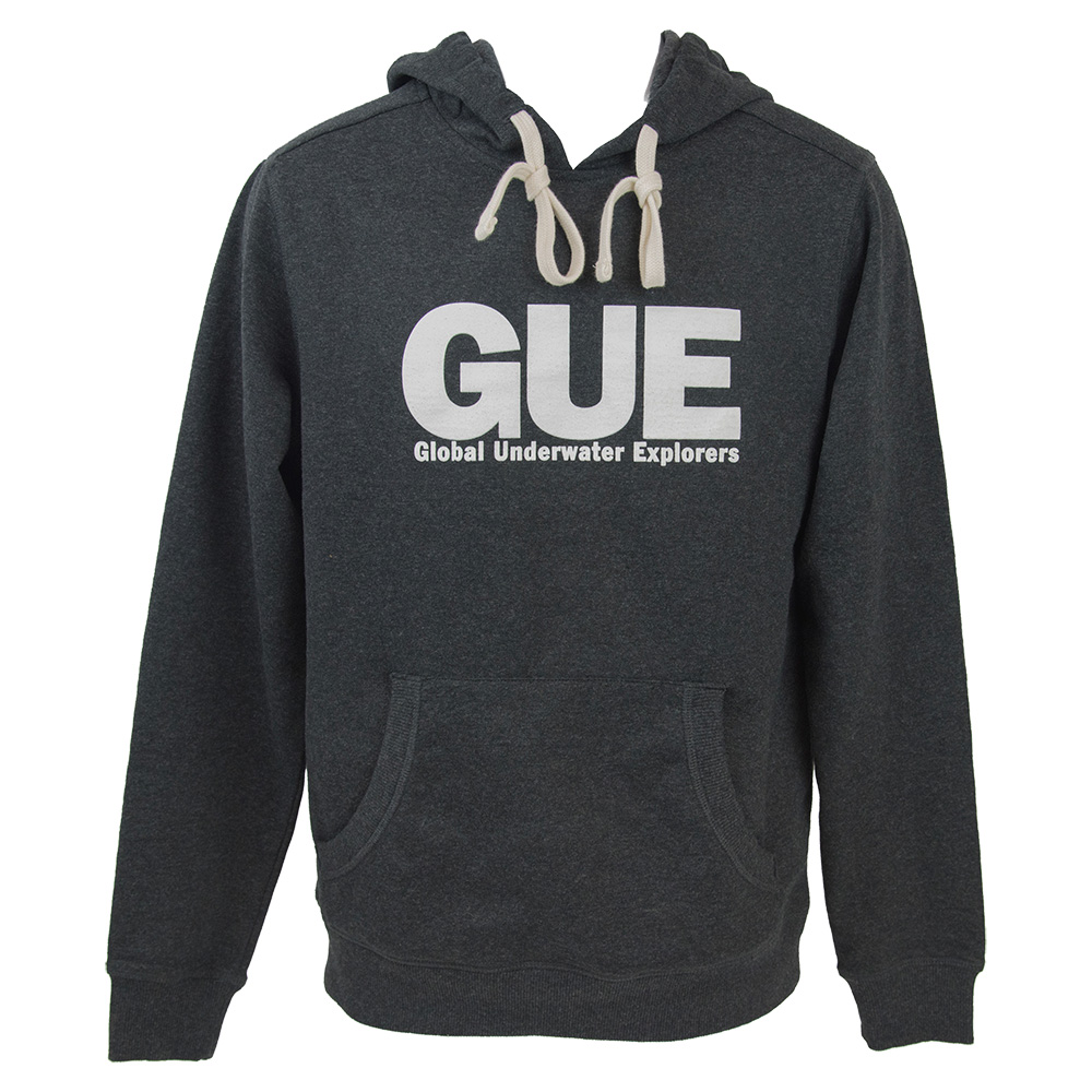 RECYCLED CHARCOAL GUE PULLOVER HOODIE