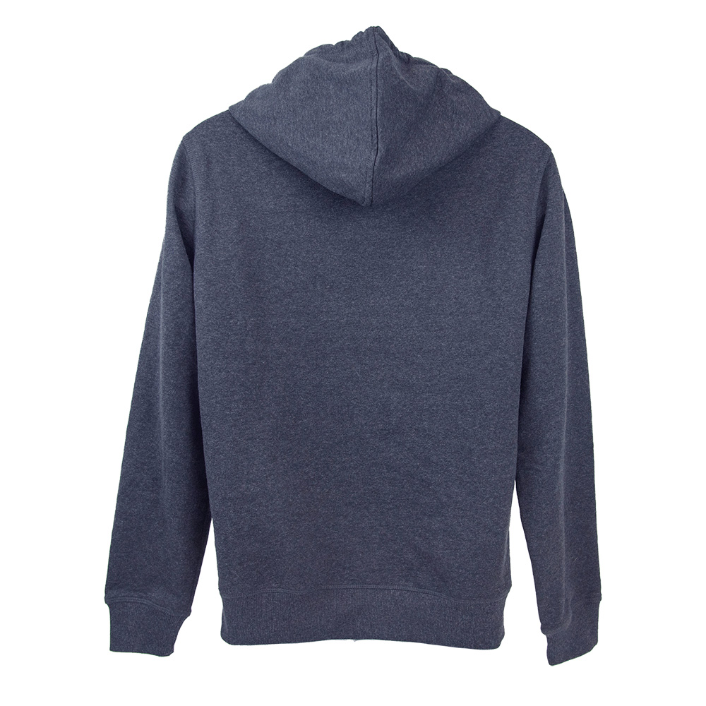 RECYCLED HEATHERED NAVY GUE PULLOVER HOODIE