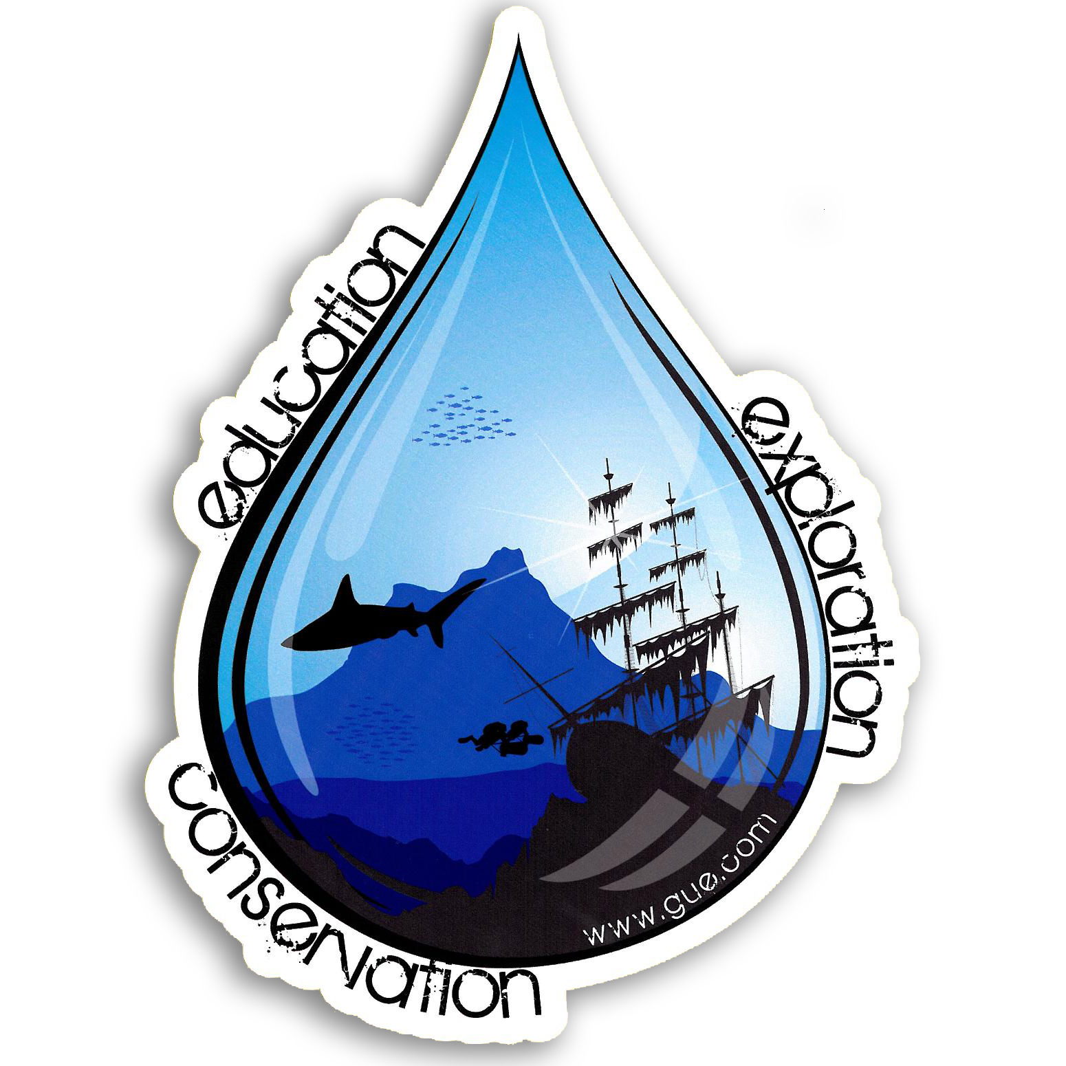 GUE Waterdrop Sticker GUE Waterdrop Sticker